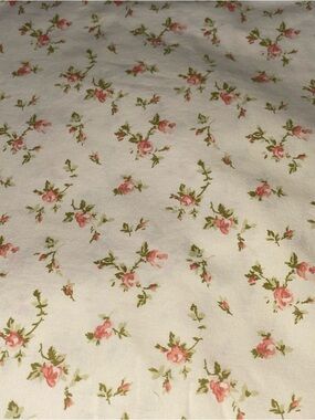 VTG Ralph Lauren Full Double Flat Sheet 2 King Pillowcases Cottage Floral Ruffle
